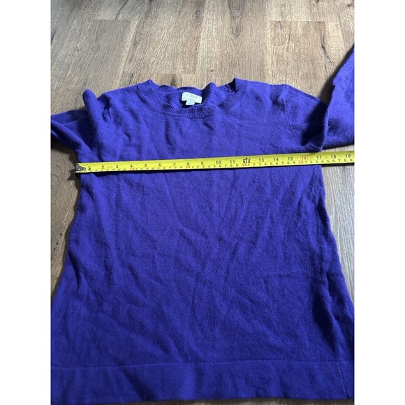 J Crew Womens Teddi Sweater Size S Purple Crew Neck wool - Picture 4 of 6